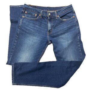 LEVI'S 511 Mens Slim Fit 32x32 Dark Wash Jeans Straight Faded Blue Denim